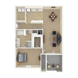 1 bed, 1 bath, 1,219 sqft, $1,573