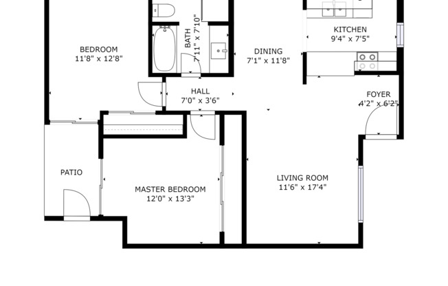 2 beds, 1 bath, 750 sqft, $1,420, Unit 108