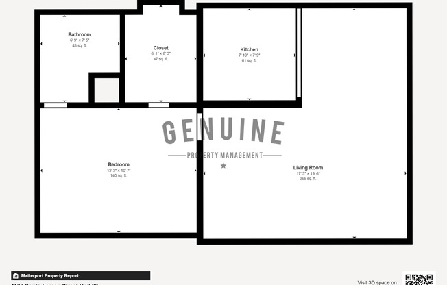 1 bed, 1 bath, 700 sqft, $1,750, Unit 20