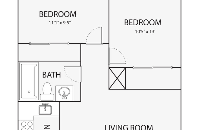 2 beds, 1 bath, 700 sqft, $1,500