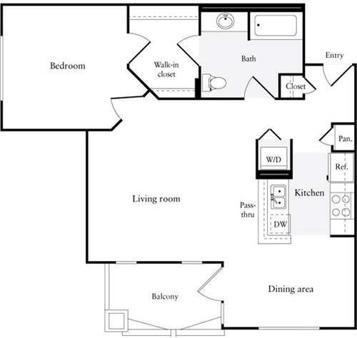 1 bed, 1 bath, 798 sqft, $2,753, Unit 515