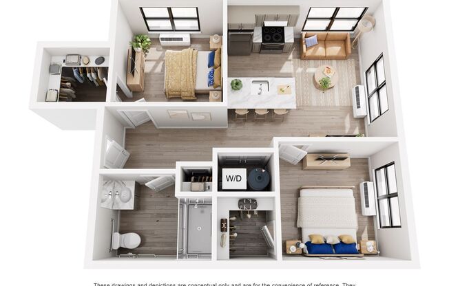 2 beds, 1 bath, 741 sqft, $2,850, Unit 333B
