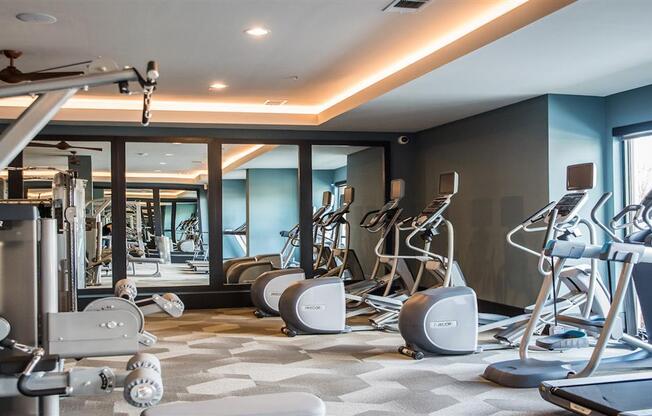 Fully Equipped Fitness Center at Berkshire Amber, Dallas, TX, 75248