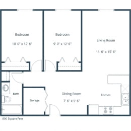 2 beds, 1 bath, 850 sqft, $790