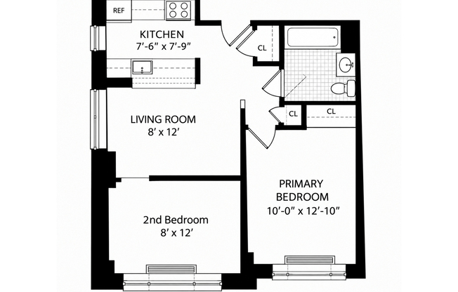 1 bed, 1 bath, 622 sqft, $5,600, Unit 5F