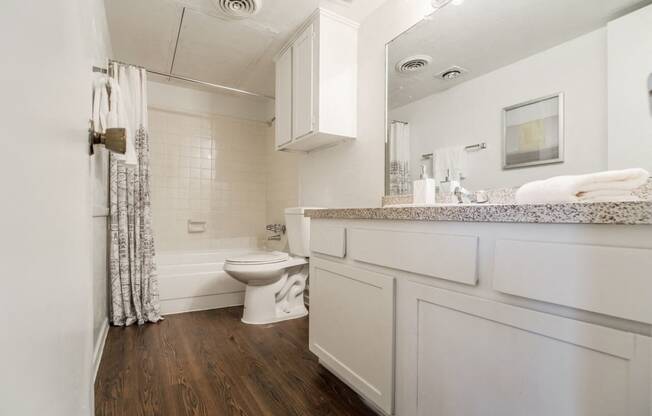 Large vanity in bathroom  at Garden Gate, Irving, 75061