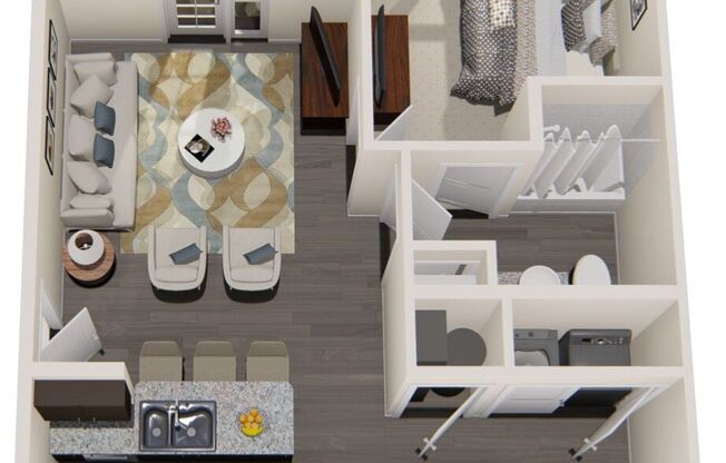 1 bed, 1 bath, 841 sqft, $1,216