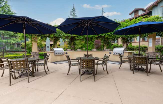 BBQ Deck Seating Area at 55+ FountainGlen Jacaranda, Fullerton, CA