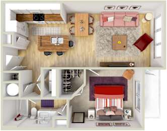 1 bed, 1 bath, 824 sqft, $1,484