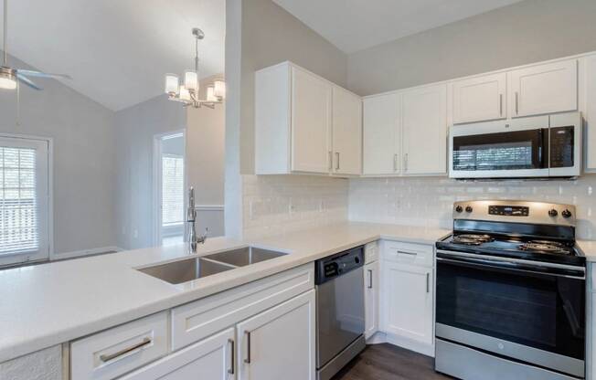 Fully Equipped Kitchen with Brushed Nickel Appliances