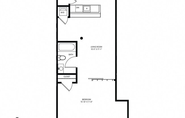 1 bed, 1 bath, 843 sqft, $1,279