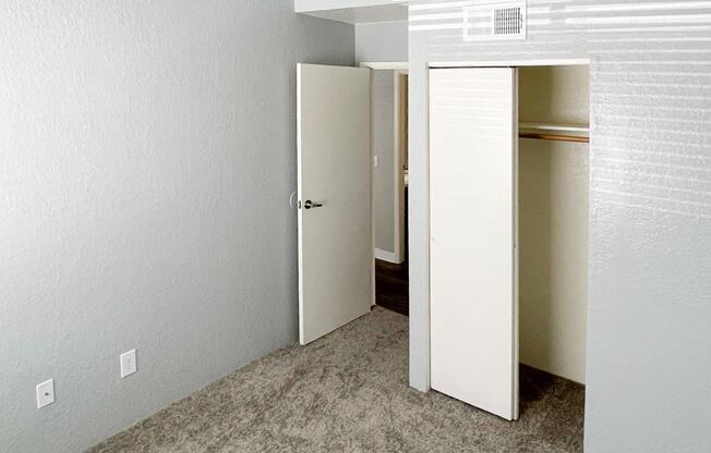 a double door in a room