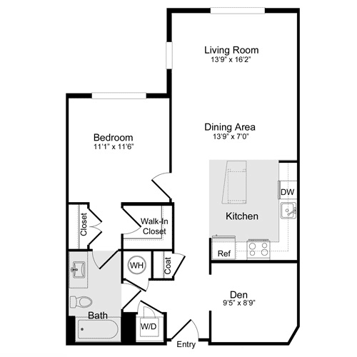 1 bed, 1 bath, 850 sqft, $2,456, Unit 420