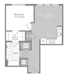1 bed, 1 bath, 595 sqft, $1,882