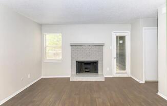 a room with a wood floor