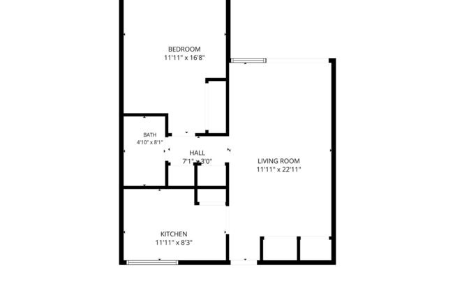 1 bed, 1 bath, 667 sqft, $999
