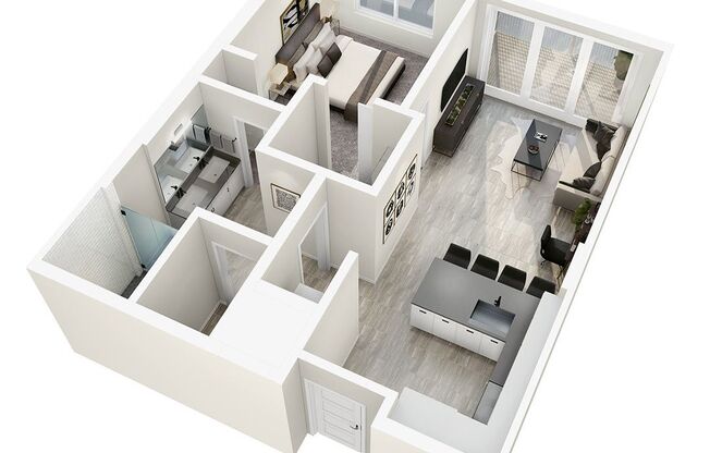 1 bed, 1 bath, 691 sqft, $2,375