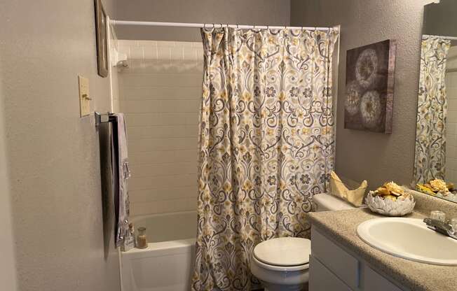Bathroom at Wellington Estates Apartments in San Antonio TX 4-2020