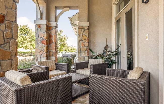 Extensive outdoor patio space at Avenues at Craig Ranch apartments for rent in Dallas, TX