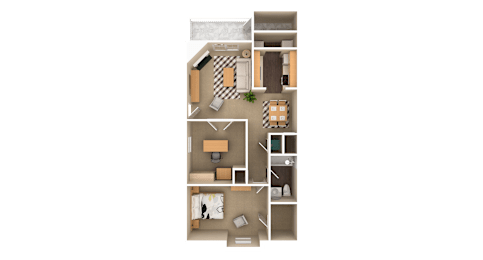 1 bed, 1 bath, 899 sqft, $1,237