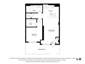 1 bed, 1 bath, 676 sqft, $2,646