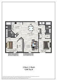 2 beds, 2 baths, $1,998