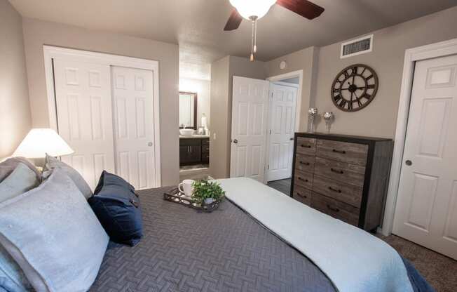 View of Bedroom with Vanity in the background