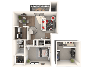 1 bed, 1 bath, 834 sqft, $1,535