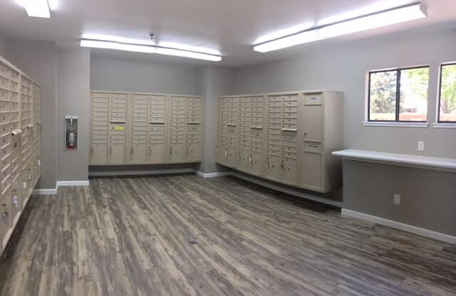 Parcel Locker in mailroom at Club Pacifica, California