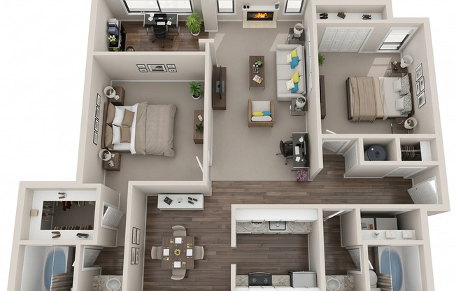 2 beds, 2 baths, 1,200 sqft, $1,319, Unit 2901