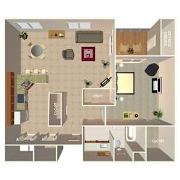 1 bed, 1 bath, 1,035 sqft, $1,365