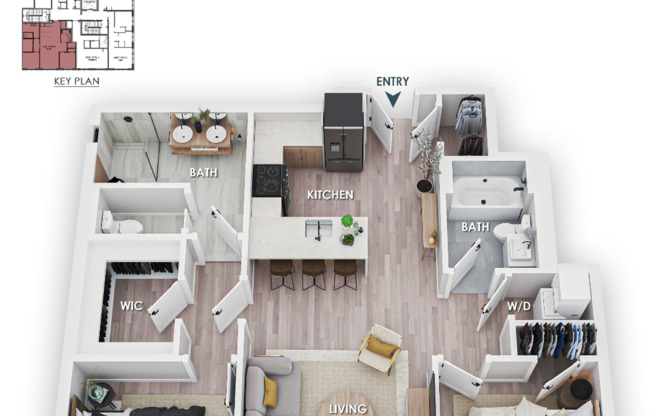 2 beds, 2 baths, 975 sqft, $2,650, Unit 306