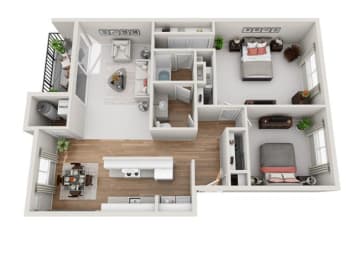 2 Bedroom 1 Bath