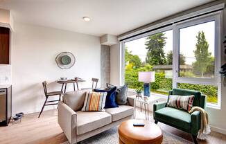 Modern Living Area at Metro Line Flats, Washington, 98122