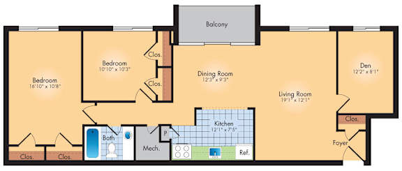 2 beds, 1 bath, 1,120 sqft, $1,653