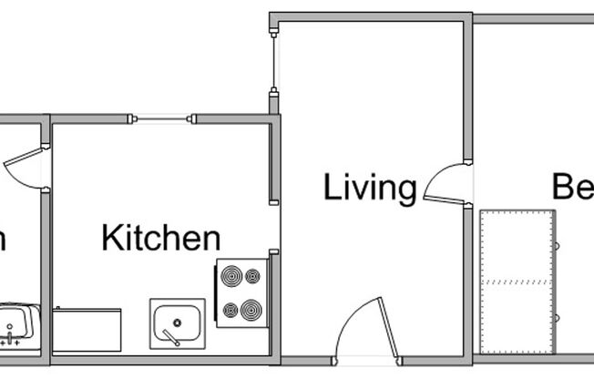 1 bed, 1 bath, 550 sqft, $1,150, Unit Unit 4