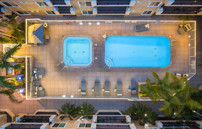 Aerial view of pool