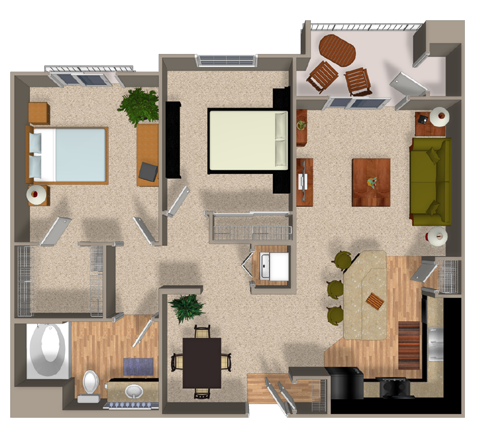 2 beds, 1 bath, 996 sqft, $3,423