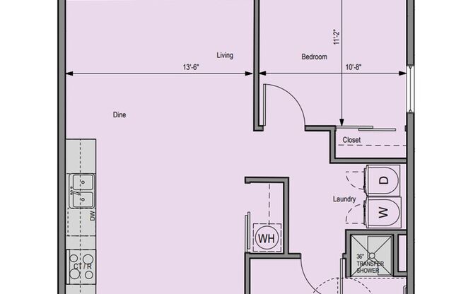 1 bed, 1 bath, 720 sqft, $1,985, Unit 423