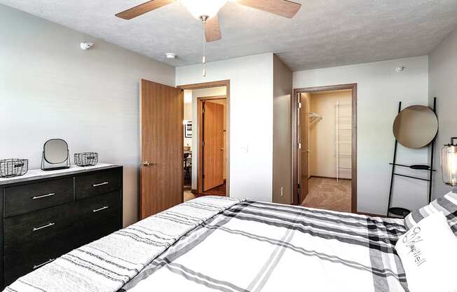 Bedroom with Natural Light Open Concept Apartments with Natural Light at Tiburon View Apartments, Omaha, NE