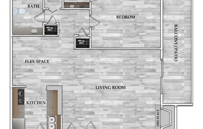 1 bed, 1 bath, 600 sqft, $772, Unit 1111