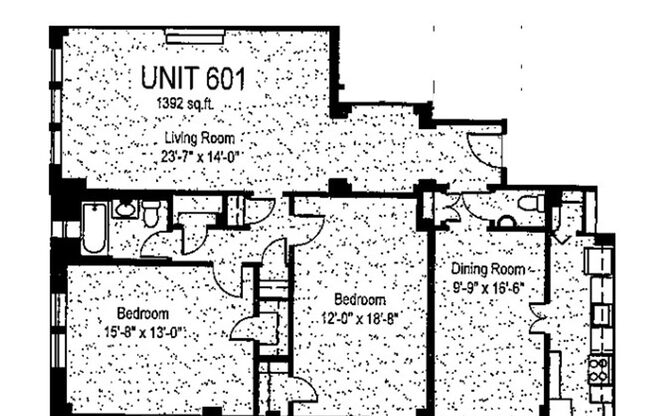 2 beds, 1.5 baths, 1,392 sqft, $1,900, Unit Royal York 601