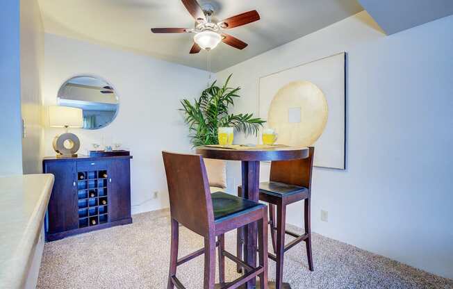 Open Dining Space at Bay Pointe Apartments, Lafayette, IN