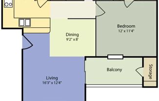 1 bed, 1 bath, 750 sqft, $945, Unit 1313