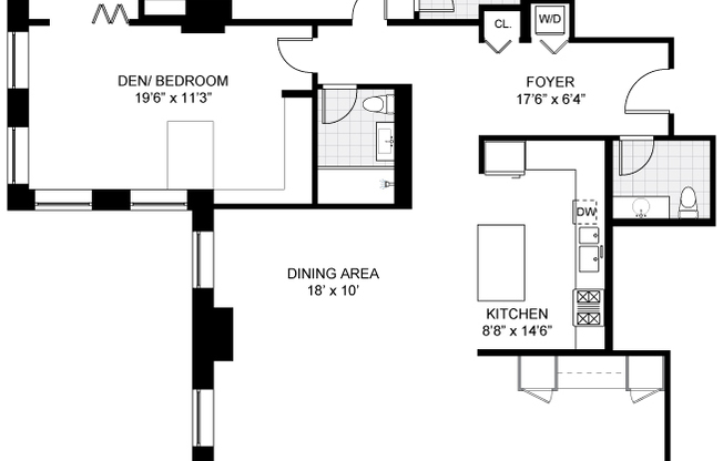 2 beds, 2.5 baths, 2,029 sqft, $21,500, Unit 16N