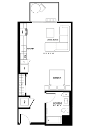 Studio, 1 bath, 594 sqft, $2,524