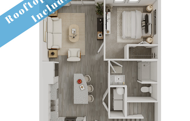 1 bed, 1 bath, 750 sqft, $2,049