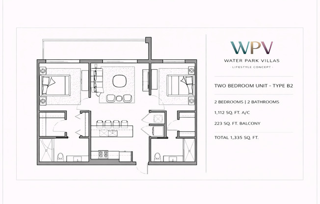 2 beds, 2 baths, 1,335 sqft, $3,200, Unit 101