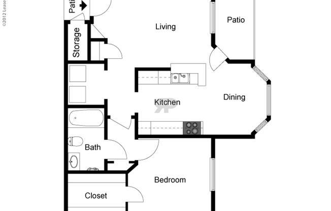 1 bed, 1 bath, 762 sqft, $1,430