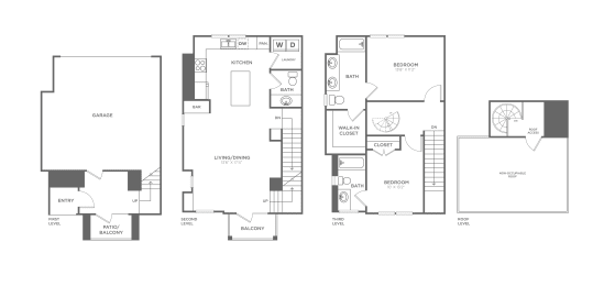2 beds, 2.5 baths, 1,144 sqft, $3,086